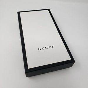 GUCCI Authentic Black & White Empty Designer Accessory Box ( 8.5" x 4.5"x 1.5" )